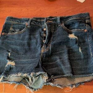 Old Navy Dark Blue Sky Hi A Line Shorts